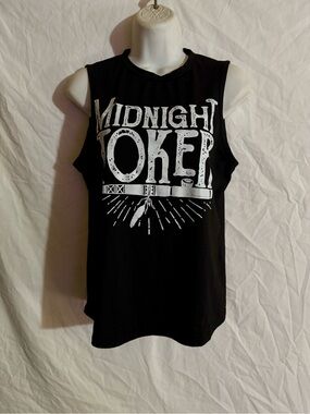 Midnight Toker Black Graphic Muscle Tee